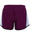 Ladies Junior Fit Pulse Short MAROON/WHITE/BLACK Back