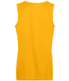 Ladies Reversible Wicking Tank GOLD/WHITE Back
