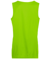 Ladies Reversible Wicking Tank LIME/WHITE Back