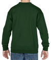 Heavy Blend Youth Crewneck FOREST GREEN Back