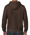 Heavy Blend Full Zip Hood DARK CHOCOLATE Back