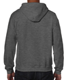Heavy Blend Full Zip Hood DARK HEATHER Back