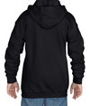 Youth Full Zip Hoodie BLACK Back