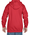 Youth Full Zip Hoodie RED Back