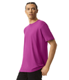 Fine Jersey Unisex T-Shirt SUPER PINK Side