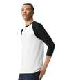 CVC Unisex Raglan T-Shirt WHITE/BLACK Side