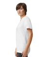 CVC Unisex V-Neck T-Shirt WHITE Side