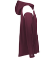 Limitless 1/4 Zip Hoodie MAROON/WHITE rside