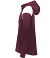 Limitless 1/4 Zip Hoodie MAROON/WHITE lside