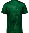 Stock Cotton-Touch Poly Tee DARK GREEN CLOUD PRINT Back