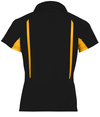 Ladies Avenger Polo BLACK/LIGHT GOLD Back