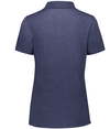 Ladies Repreve Eco Polo NAVY HEATHER Back