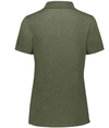 Ladies Repreve Eco Polo OLIVE HEATHER Back