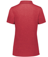 Ladies Repreve Eco Polo SCARLET HEATHER Back