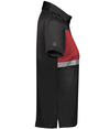 Ladies Prism Bold Polo BLACK/SCARLET rside