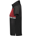 Ladies Prism Bold Polo BLACK/SCARLET lside