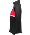 Ladies Prism Bold 1/4 Zip BLACK/SCARLET lside