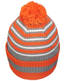 Spirit Pom Beanie ORANGE/HEATHER GREY/WHITE Back
