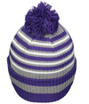 Spirit Pom Beanie PURPLE/HEATHER GREY/WHITE Back