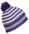 Spirit Pom Beanie PURPLE/HEATHER GREY/WHITE rside