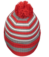 Spirit Pom Beanie RED/HEATHER GREY/WHITE Back