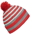 Spirit Pom Beanie RED/HEATHER GREY/WHITE rside
