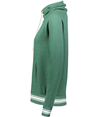 Ladies All American Hoodie DARK GREEN HEATHER/WHITE lside