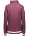 Ladies All American Hoodie MAROON HEATHER/WHITE Back