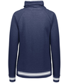 Ladies All American Hoodie NAVY HEATHER/WHITE Back