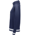 Ladies All American Hoodie NAVY HEATHER/WHITE lside
