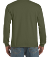 Ultra Cotton Adult Long Sleeve MILITARY GREEN Back
