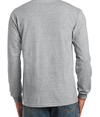 Adult Long Sleeve Pocket Tee SPORT GREY (90C/10P) Back