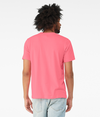 Unisex CVC Short Sleeve Tee NEON PINK Back