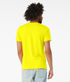 Unisex CVC Short Sleeve Tee NEON YELLOW Back