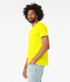 Unisex CVC Short Sleeve Tee NEON YELLOW Side