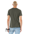 Unisex Recycled Organic Tee HEATHER MILITARY GREEN Back