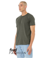 Unisex Recycled Organic Tee HEATHER MILITARY GREEN Side
