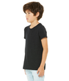 Youth CVC Short Sleeve Tee BLACK HEATHER (90C/10P) Side