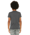 Youth CVC Short Sleeve Tee DARK GREY HEATHER Back
