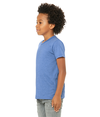 Youth CVC Short Sleeve Tee HEATHER COLUMBIA BLUE Side