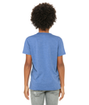 Youth CVC Short Sleeve Tee HEATHER COLUMBIA BLUE Back