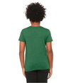 Youth CVC Short Sleeve Tee HEATHER GRASS GREEN Back