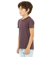 Youth CVC Short Sleeve Tee HEATHER MAROON Side