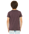 Youth CVC Short Sleeve Tee HEATHER MAROON Back