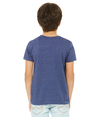 Youth CVC Short Sleeve Tee HEATHER NAVY Back
