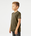 Youth CVC Short Sleeve Tee HEATHER OLIVE Side