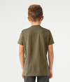 Youth CVC Short Sleeve Tee HEATHER OLIVE Back
