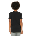 Youth CVC Short Sleeve Tee SOLID BLACK BLEND Back