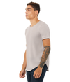 Mens Jersey Curved Hem Tee HEATHER COOL GREY (52C/48P) Side