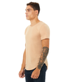 Mens Jersey Curved Hem Tee HEATHER SAND DUNE (52C/48P) Side